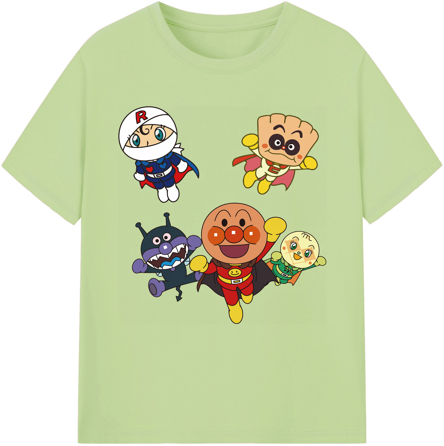 （画像用） アンパンマン Anpanman 綿100％半袖Tシャツ（フロントプリント）